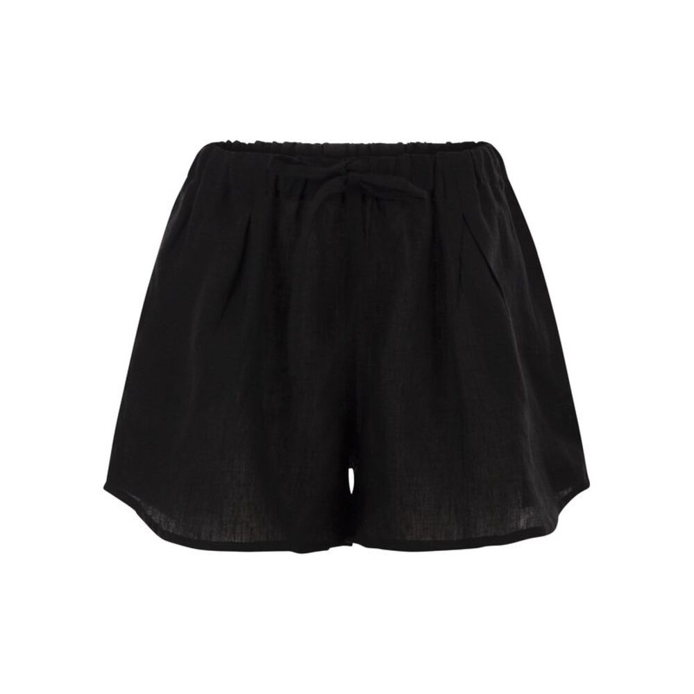 Maurizio Mykonos Women Inen Shorts With Elasticated Waistband And Drawstring